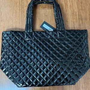 Nwt Mz Wallace medium metro tote black lacquer (non-deluxe)